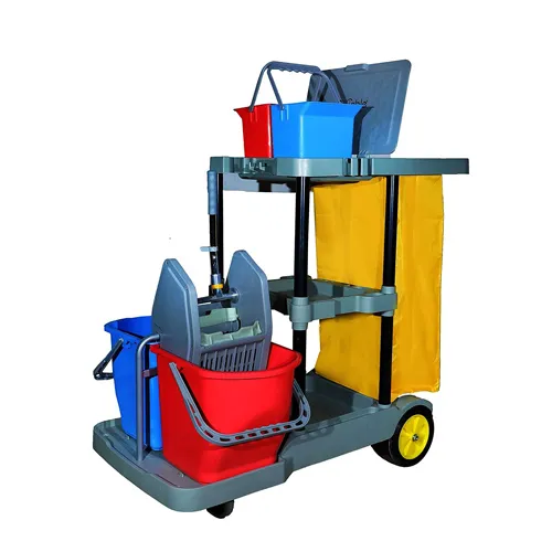 Heavy Duty Plastic Multifunction Janitorial Cart